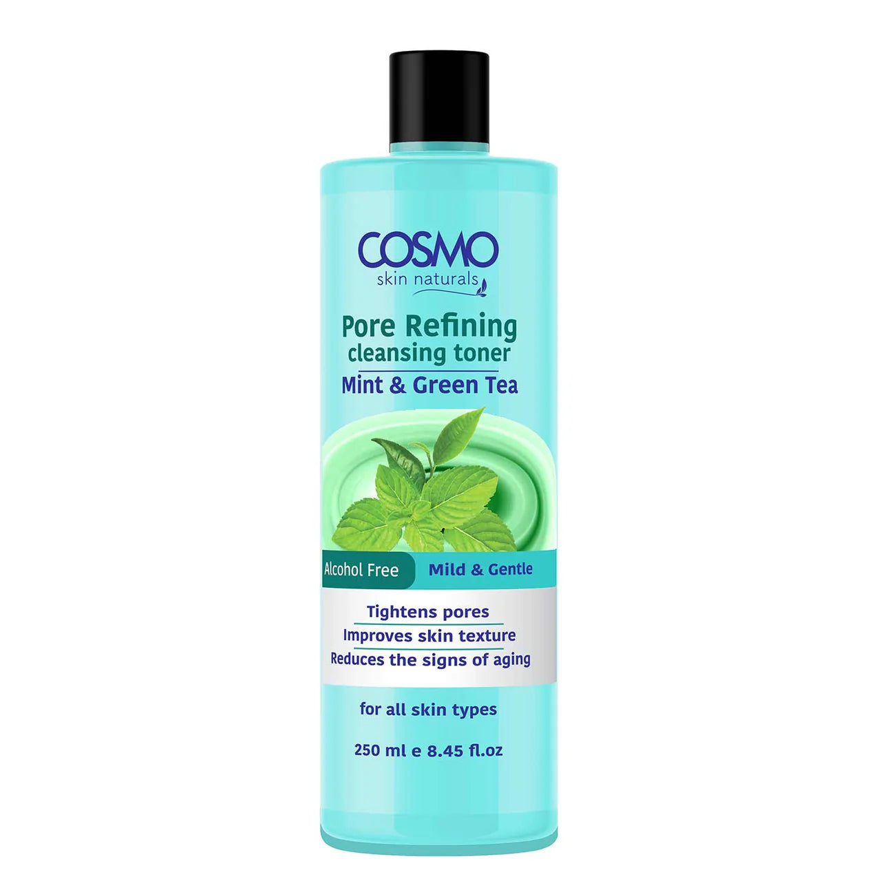 Cosmo Mint Green Tea Pore Refining Cleansing Toner - تونر الشاي الأخضر بالنعناع لتنقية المسام من كوزمو