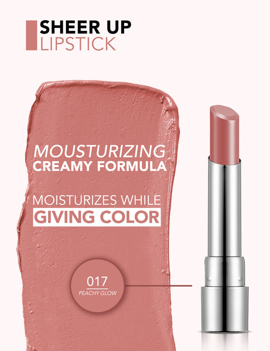 Flormar sheer up lip stick peachy glow 017 - قلم شفاه ستيك مرطب من فلورمار