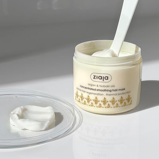 Ziaja Argan & Tsubaki Oils Concentrated Smoothing Hair Mask -قناع لتنعيم الشعر المركز بزيوت الأرغان والتسوباكي
