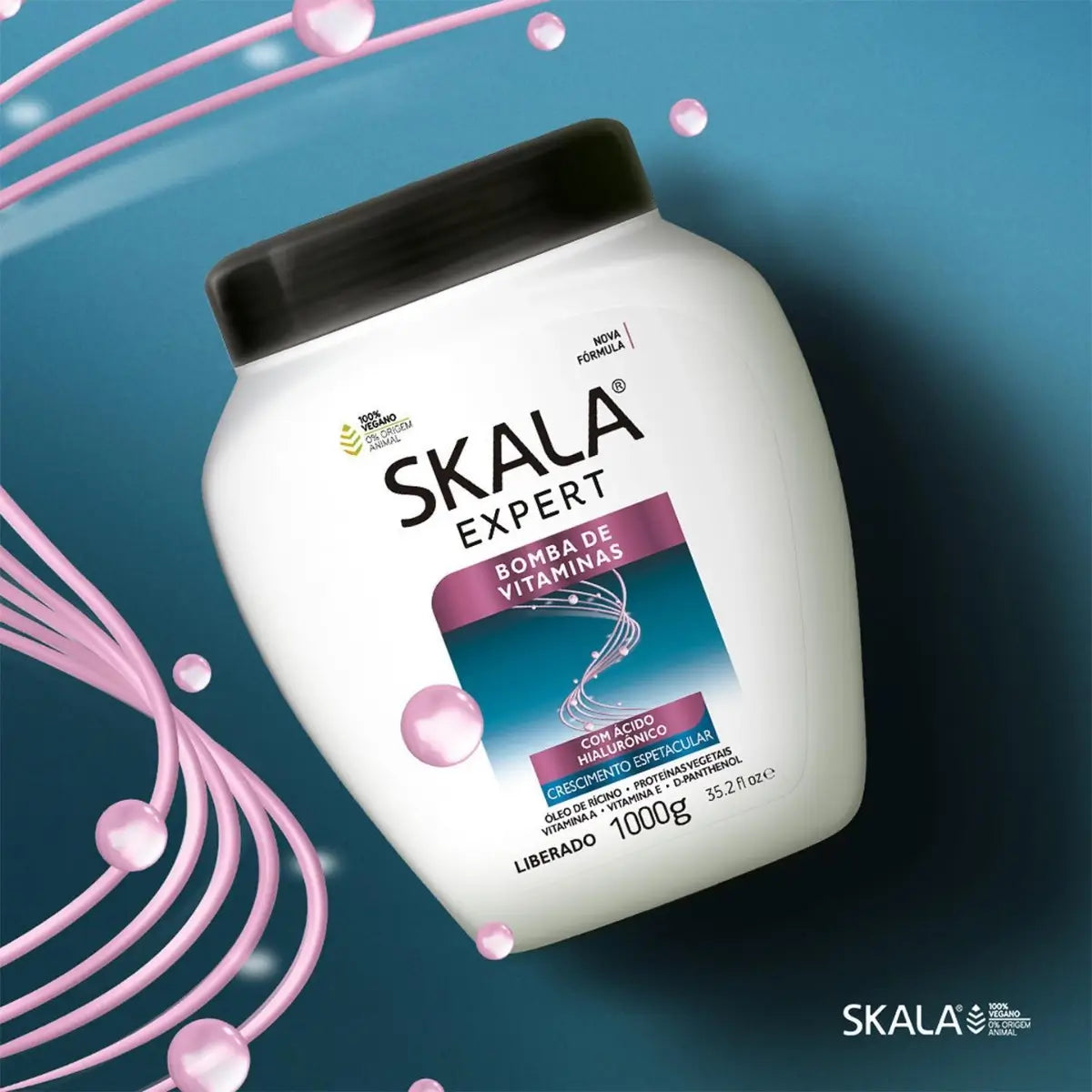 Skala expert bomba de vitaminas cream 1000g - كريم مرطب الشعر بفيتامينات وهايلورنيك أسيد من سكالا برازيلية