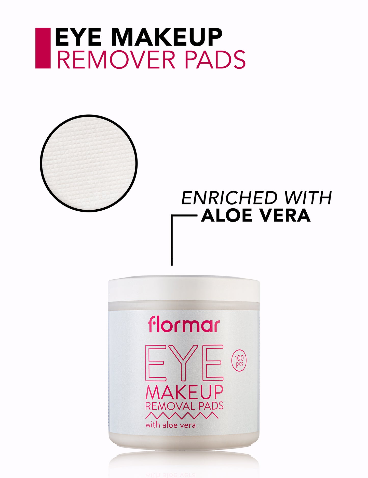 Flormar eye makeup removal pads - بادز أزالة مكياج العين