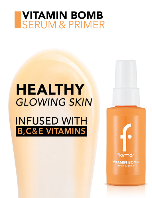 Flormar vitamin c bomb serum & primer - برايمر وسيروم فيتامين سي من فلورمار
