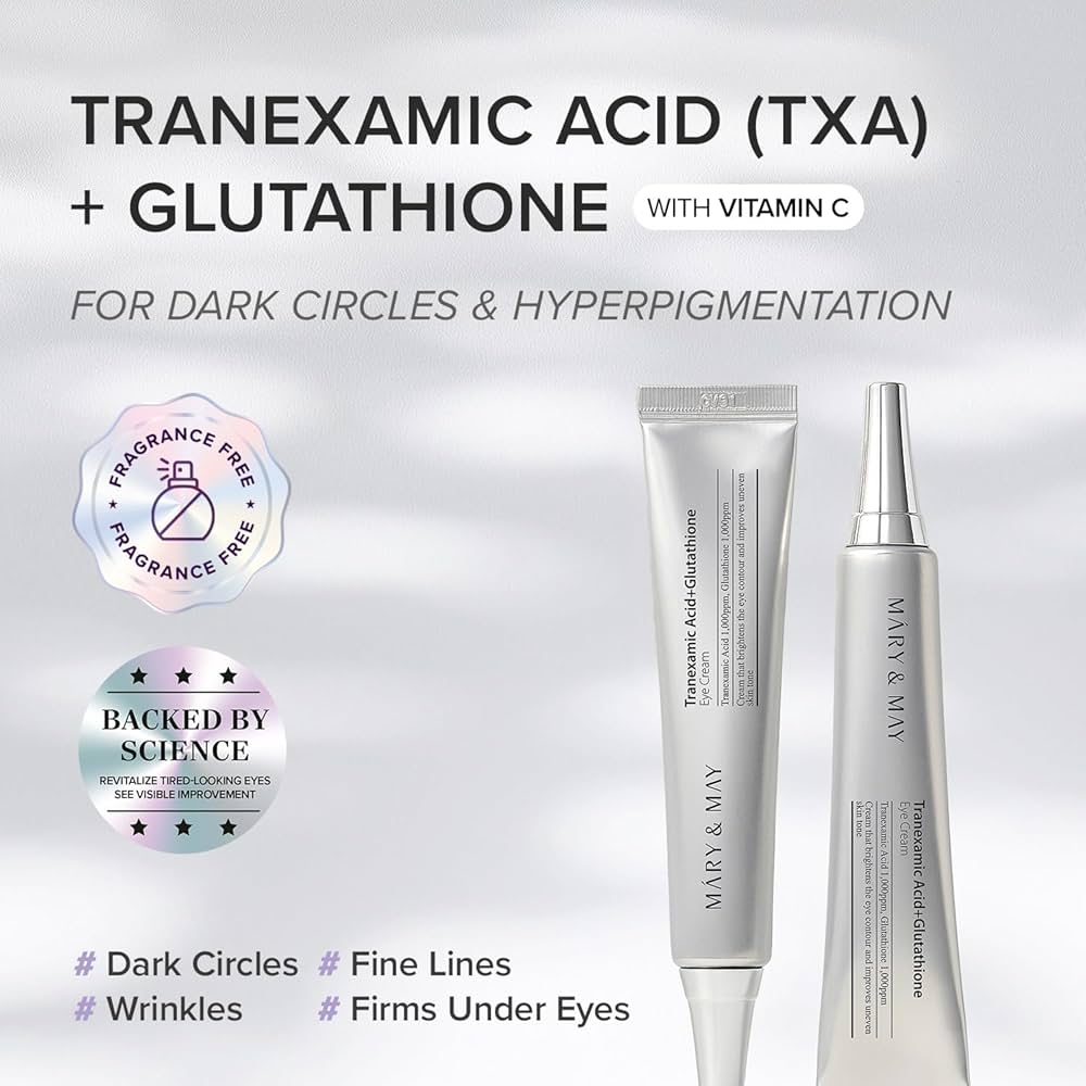 MARY & MAY Tranexamic Acid+Glutathione Eye Cream set - سيت كريم العيون
