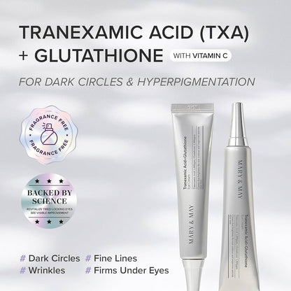 MARY & MAY Tranexamic Acid+Glutathione Eye Cream set - سيت كريم العيون
