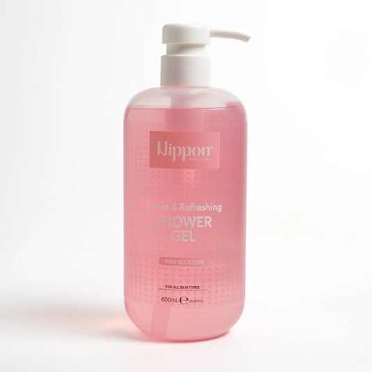 Nippon Sweet & Refreshing Shower Gel Pink Blossom 600ml -غسول جسم من نيبون وردي