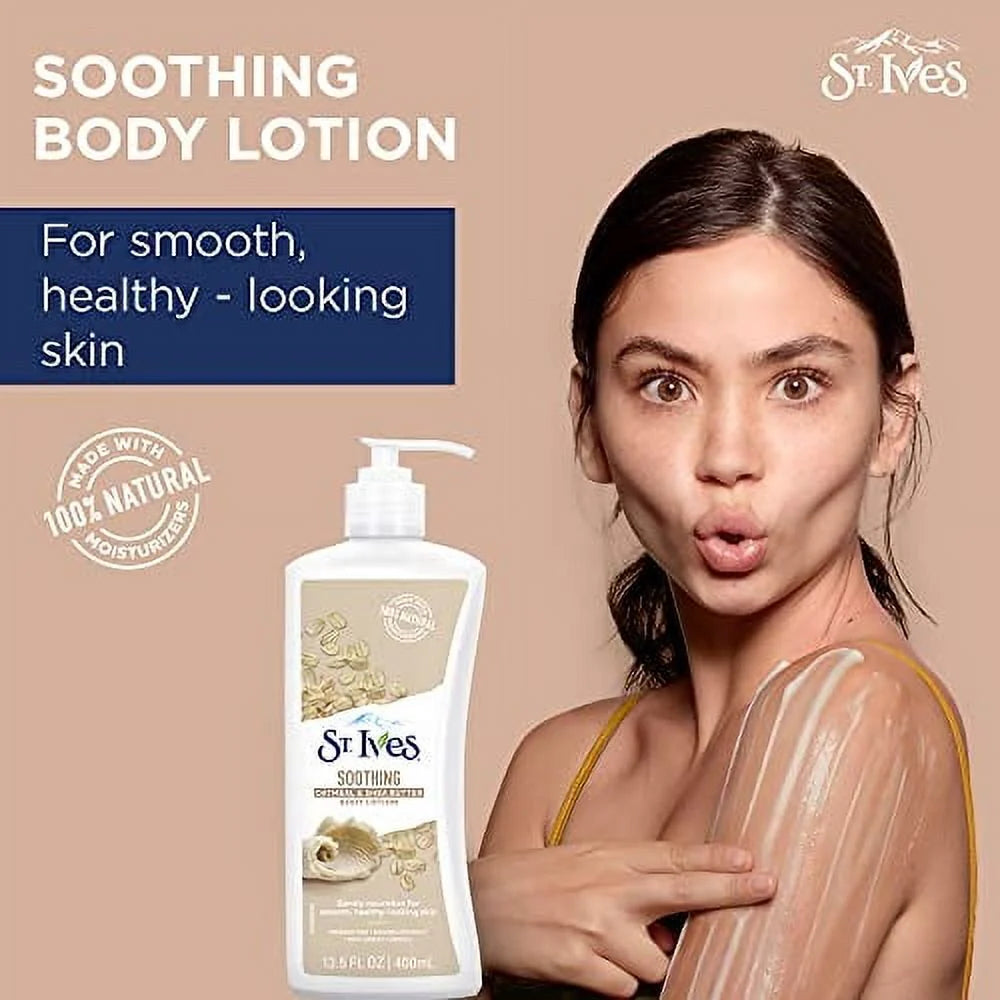 St.ives body lotion avena y karite 532ml - كريم لوشن مرطب للوجه والجسم