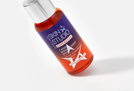 STELLARY Skin Studio SUPERFOOD 7 ACIDS RENEWL NIGHT SERUM 30ml ستيلاري سيروم ليلي مقشر يحسن مظهر البشرة