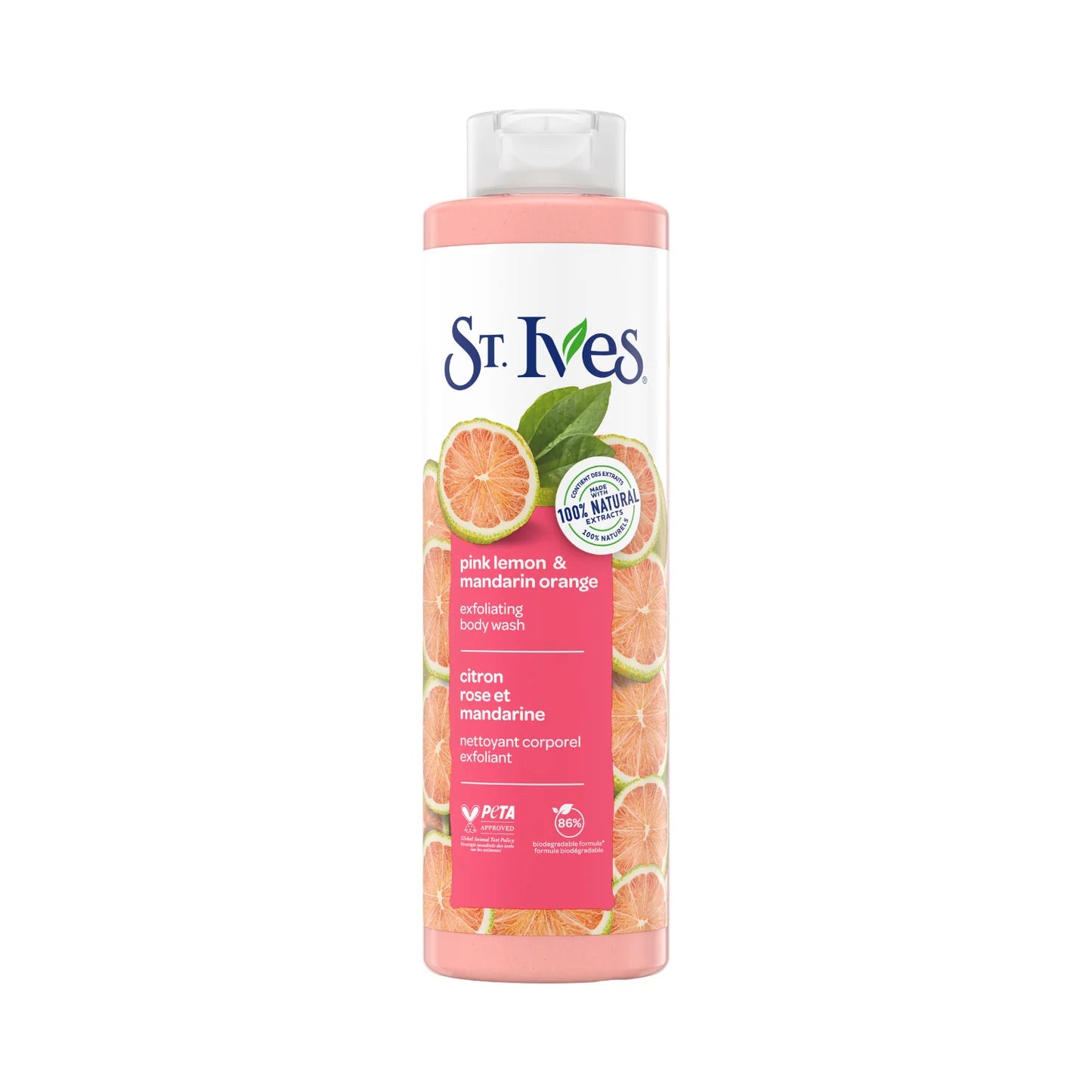 St.ives EXFOLlATING BODY WASH PlNK LEMON & MANDAPIN ORANGE - غسول ومقشر الجسم بالليمون الوردي واليوسفي