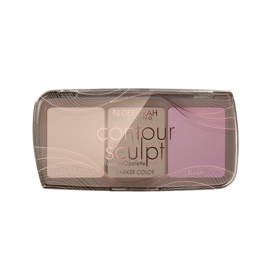 DEBORAH MILANO CONTOUR & SCULPT FACE TRIO PALETTE 10g - باليت كونتور ونحت الوجه الثلاثي من ديبورا
