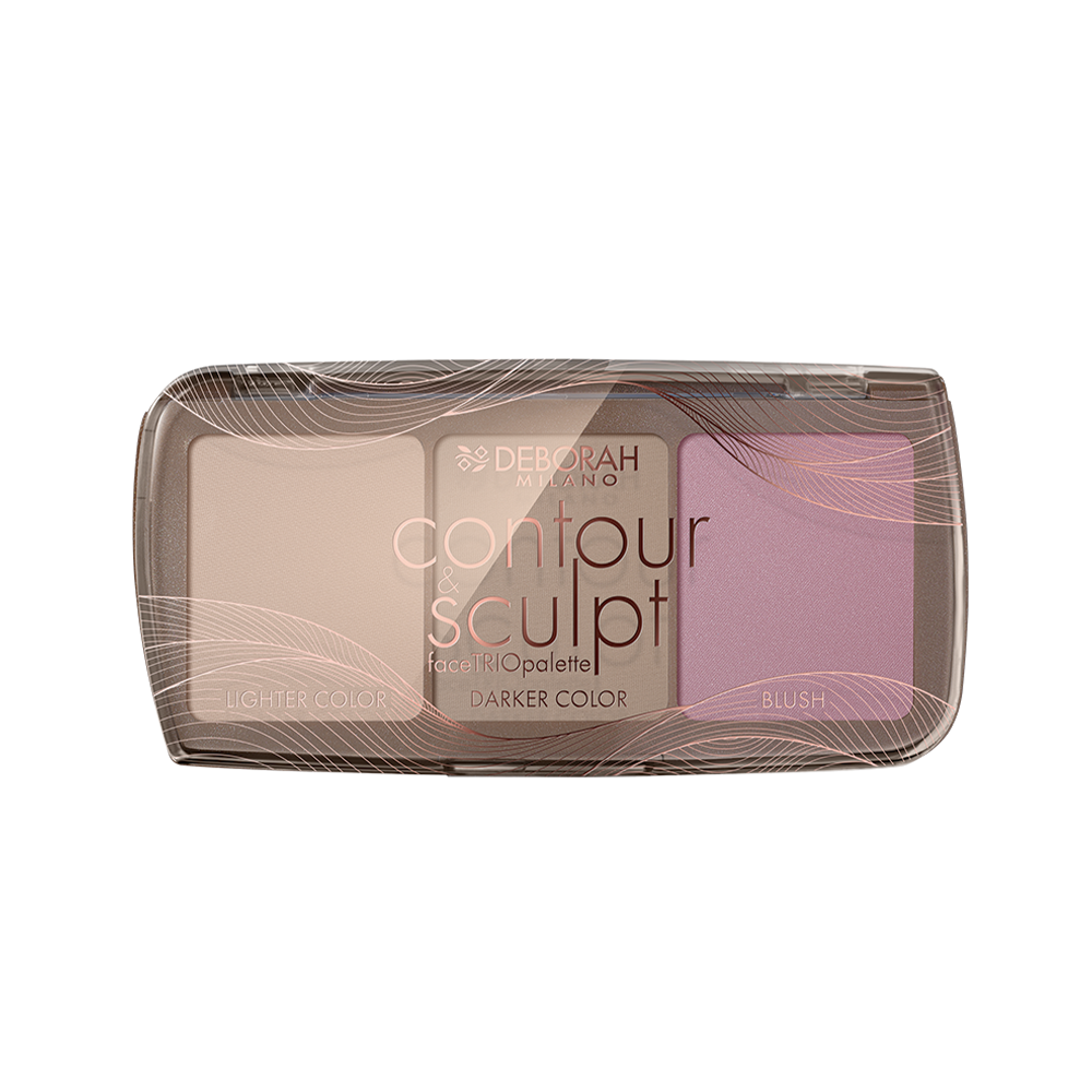 DEBORAH MILANO CONTOUR & SCULPT FACE TRIO PALETTE 10g - باليت كونتور ونحت الوجه الثلاثي من ديبورا