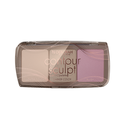 DEBORAH MILANO CONTOUR & SCULPT FACE TRIO PALETTE 10g - باليت كونتور ونحت الوجه الثلاثي من ديبورا