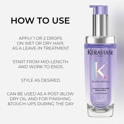 Kérastase Blond Absolu Huile Cicaextreme - زيت سيكا أكستريم للشعر الأشقر والمصبوغ