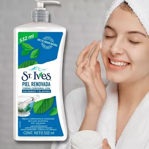 St.ives body lotion colageno y elastina 532ml - كريم مرطب للجسم بالكولاجين والإيلاستين 532 مل