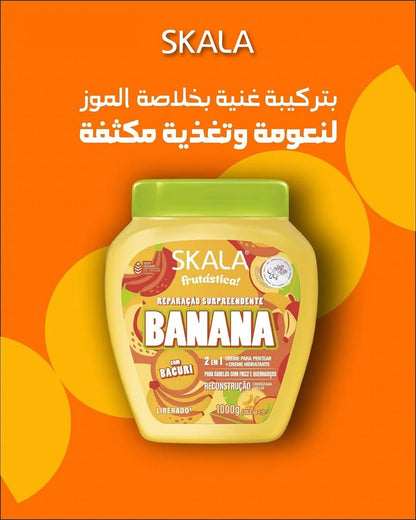 Skala fruitastic! Banana 2in1 treatment cream & leave-in - كريم مرطب ومصفف الشعر بالموز من سكالا برازيلية