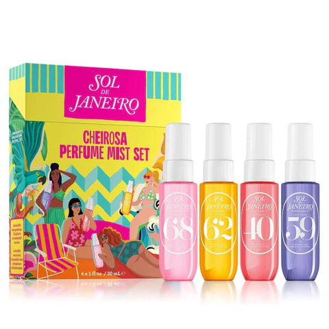 SOL DE JANEIRO CHEIROSA PERFUME MIST SET -مجموعة  سبلاش معطر الجسم والشعر من سول البرازيلي