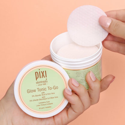 Pixi Glow Tonic To-Go - شريحة قطنية منقوعة مسبقاً في تونر "جلو تونيك