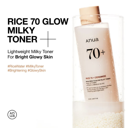 Anua 70+ rice+ceramide glow milky toner - تونر انوا بالرز والسيراميد