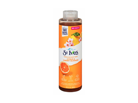 St.ives ENERGIZING BODY WASH CITRUS & CHERRY BLOSSOM - غسول الجسم بالحمضيات وزهر الكرز المنعش