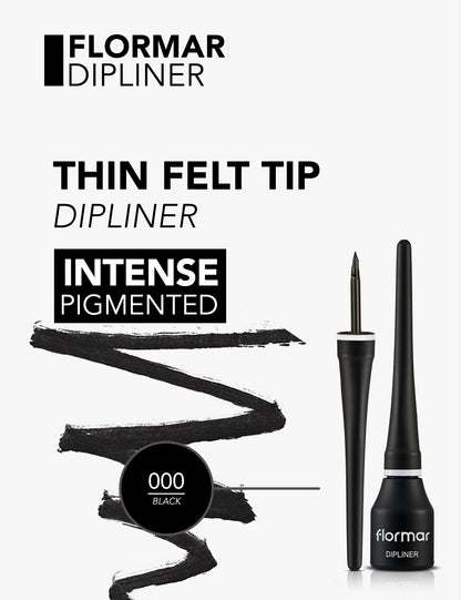 Flormar dipliner black liner - محدد أسود من فلورمار