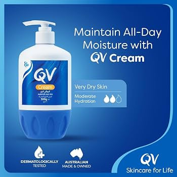 Qv cream moisturising very dry skin 500g - كريم مرطب للبشرة جافة جداً