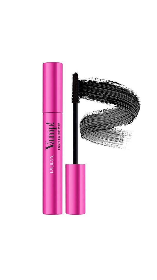 Pupa vamp! mascara lash extender extra black - ماسكارا تطويل الرموش سوداء جداً من بوبا