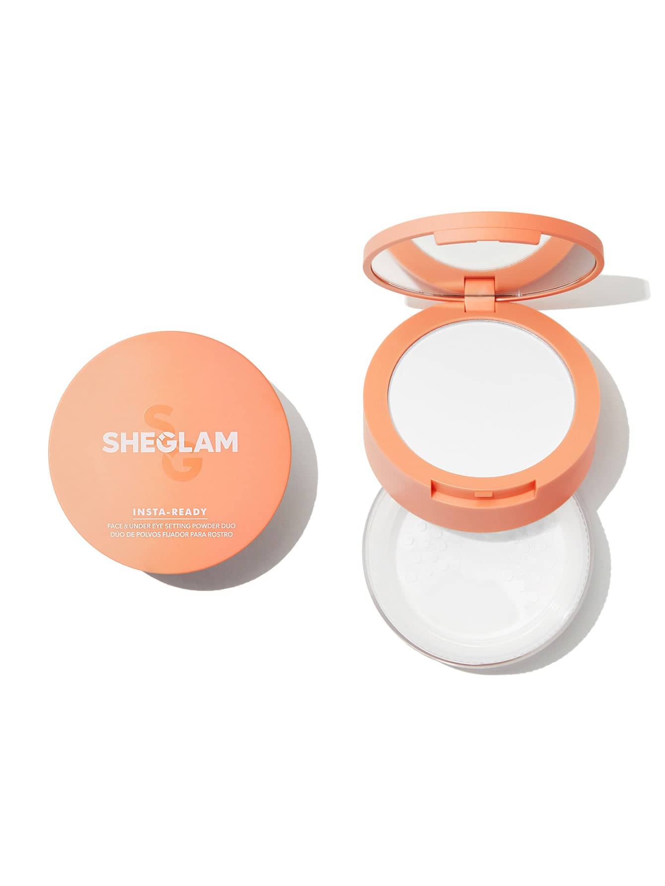 SHEGLAM Insta-Ready Face & Under Eye Setting Powder Duo -بودرة مزدوجة برتقالية