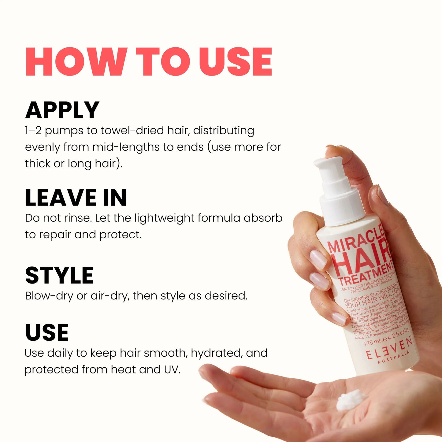 Eleven australia MIRACLE SPRAY HAIR TREATMENT - سبري تصفيف وترطيب الشعر