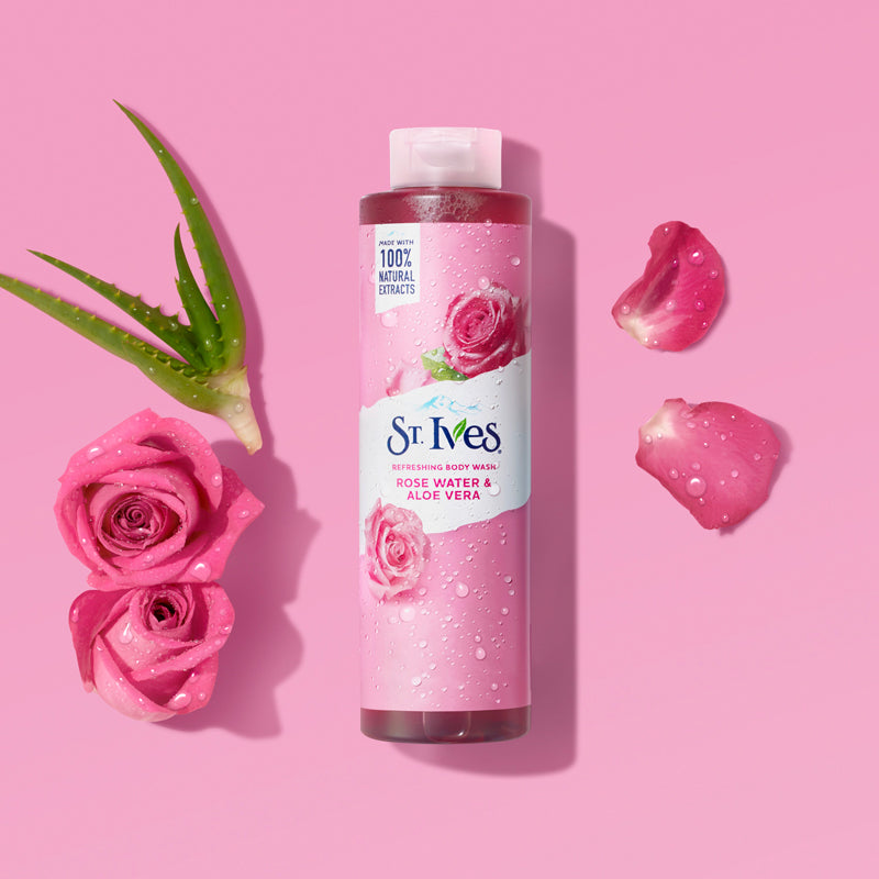 St.Ives REFRESHING BODY WASH ROSE WATER & ALOE VERA - غسول الجسم المنعش بماء الورد والألوفيرا