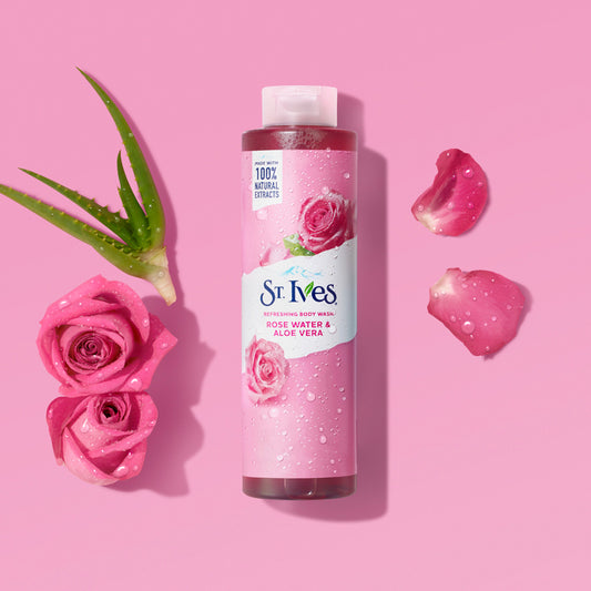 St.Ives REFRESHING BODY WASH ROSE WATER & ALOE VERA - غسول الجسم المنعش بماء الورد والألوفيرا