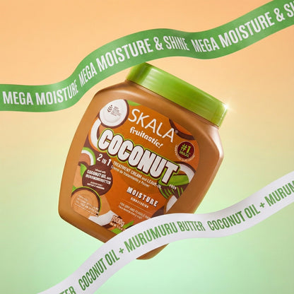 Skala frutastica nutricao poderosa coco 2em1 creme 1000g - كريم مرطب ومصفف الشعر بزيت جوز هند وزبدة الشيا من سكالا برازيلية