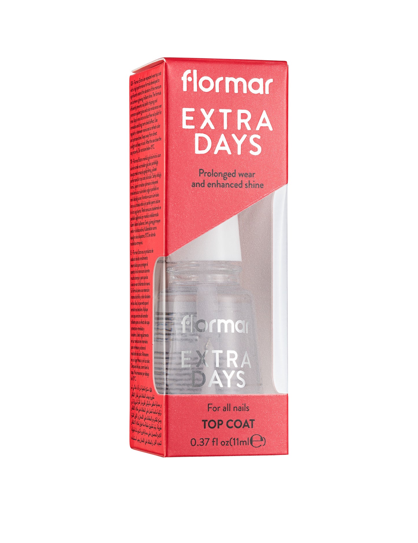 Flormar extra days top coats prolonged wear & enchaned shine for all nails