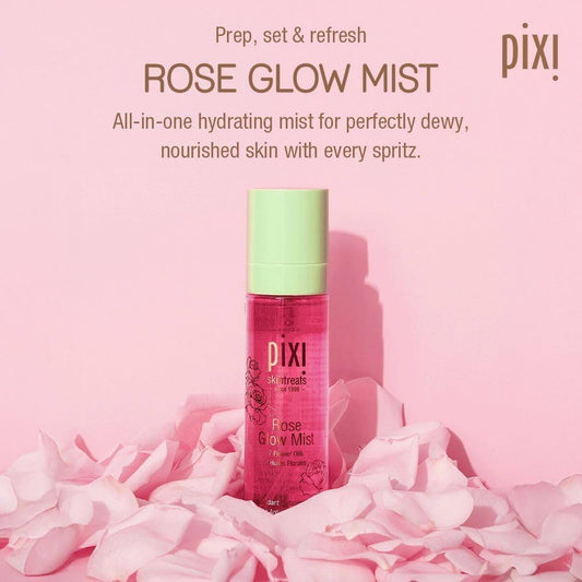 Pixi Rose Glow Mist -بخاخ مثبت مكياج بماء ورد مرطب من بيكسي