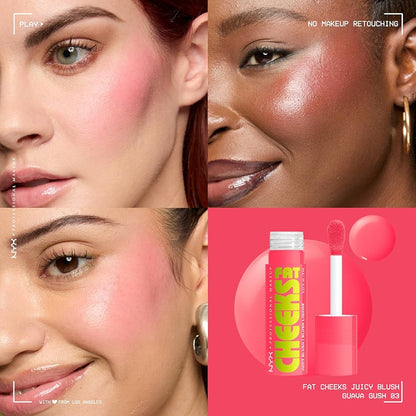Nyx Fat Cheeks Juicy Blush, Liquid Blush - أحمر خدود سائل من نيكس