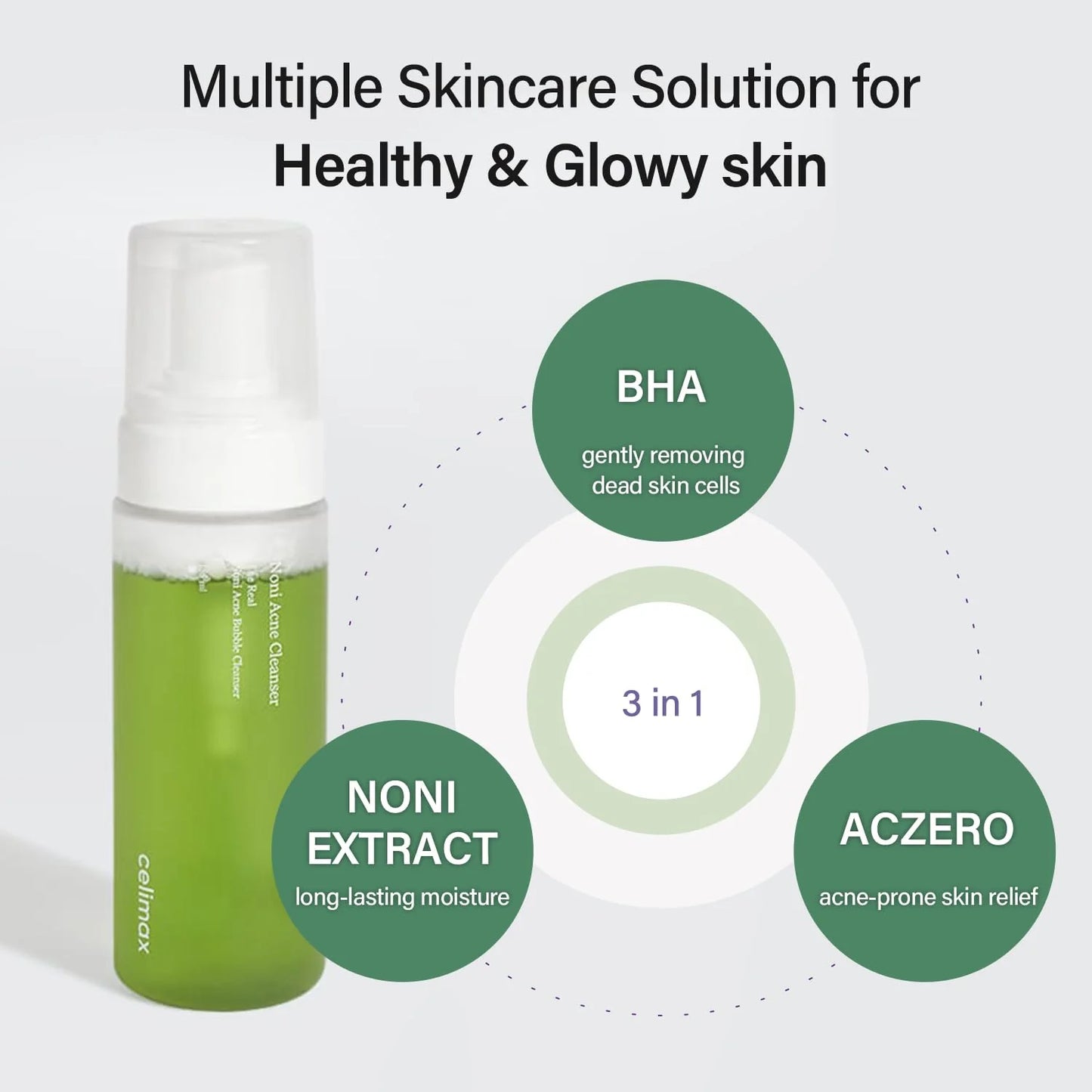 Celimax the real noni acne bubble cleanser - غسول رغوي مضاد للحبوب