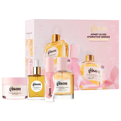 Gisou honey gloss hydration heroes - مجموعة الترطيب واللمعان من جيسو