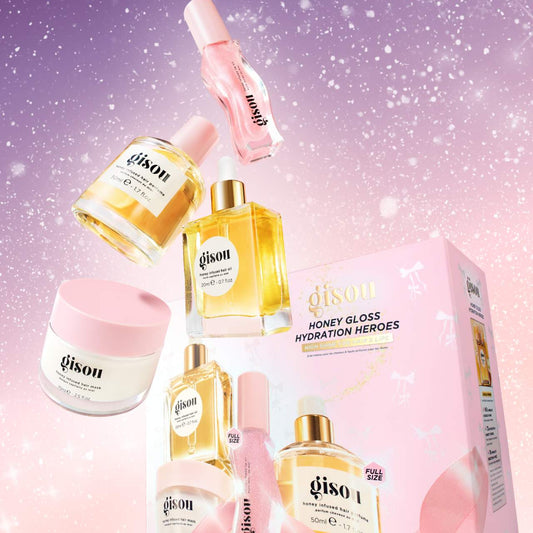 Gisou honey gloss hydration heroes - مجموعة الترطيب واللمعان من جيسو