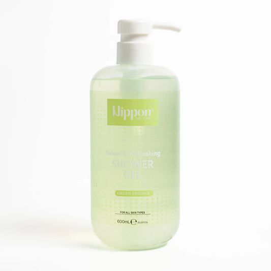 Nippon shower gel Green Essence 600ml - غسول جسم نيبون بخلاصة الشاي الأخضر 600 مل
