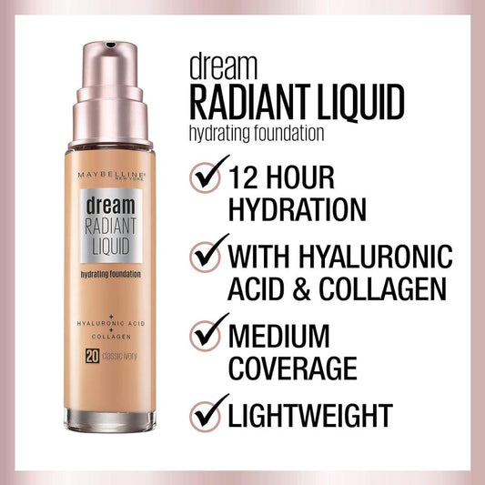 كريم أساس سائل مرطب دريم راديانت من Maybelline