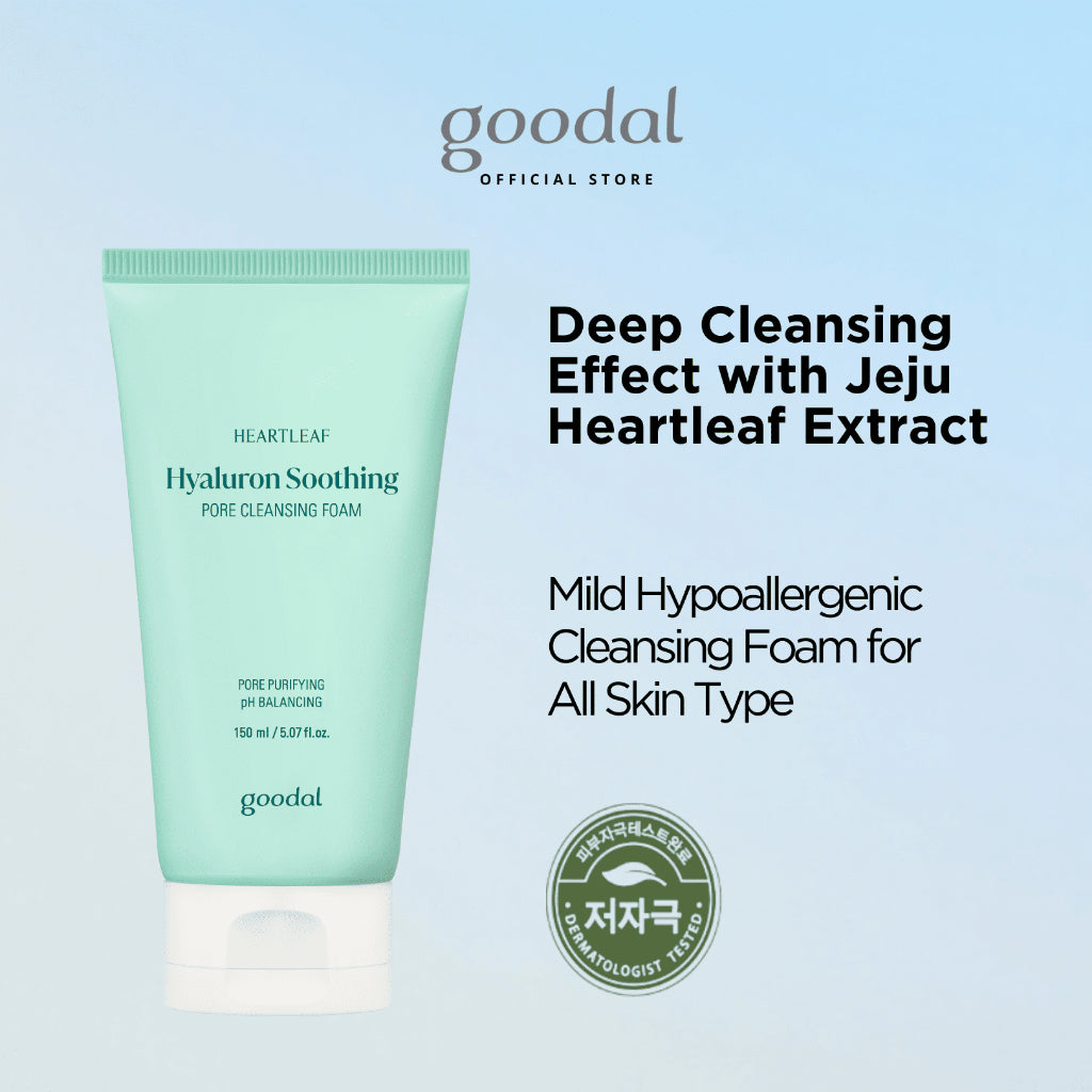 Goodal heartleaf hyaluron soothing pore cleansing foam - غسول رغوي لجميع انواع البشرة