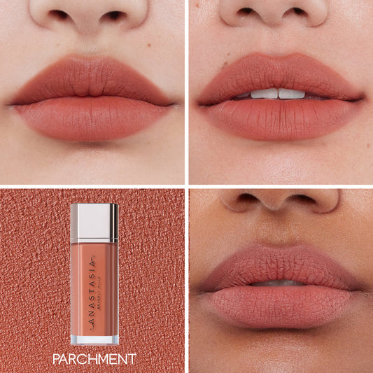 Anastasia beverly hills lip velvet rouge parchment- أحمر الشفاه روج سائل من انستازيا