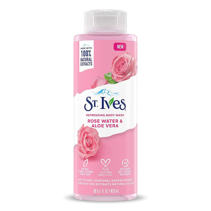 St.Ives REFRESHING BODY WASH ROSE WATER & ALOE VERA - غسول الجسم المنعش بماء الورد والألوفيرا