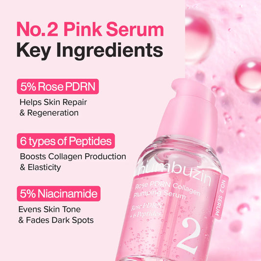 numbuzin Rose PDRN Collagen plumplng Serum
