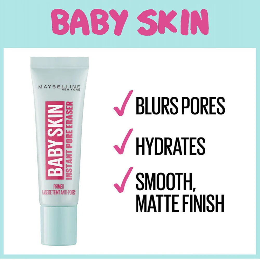Maybelline baby skin primer base de teint anti-pores - برايمر بيبي سكين من ميبلين