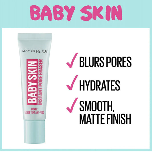 Maybelline baby skin primer base de teint anti-pores - برايمر بيبي سكين من ميبلين
