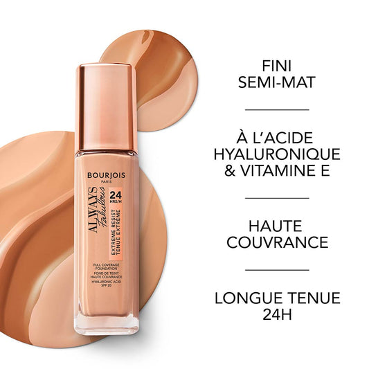 Bourjois full coverage foundation 24h - كريم أساس تغطية كاملة من برجواه