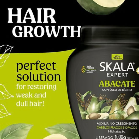Skala expert abacate com oleo de ricino creme 1000g - كريم مرطب للشعر بالافوكادو من سكالا برازيلية