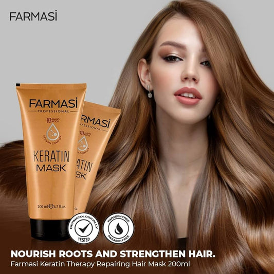 Farmasi Keratin Therapy Conditioning & Repairing Mask - كريم ماسك الشعر بكولاجين من فارمسي