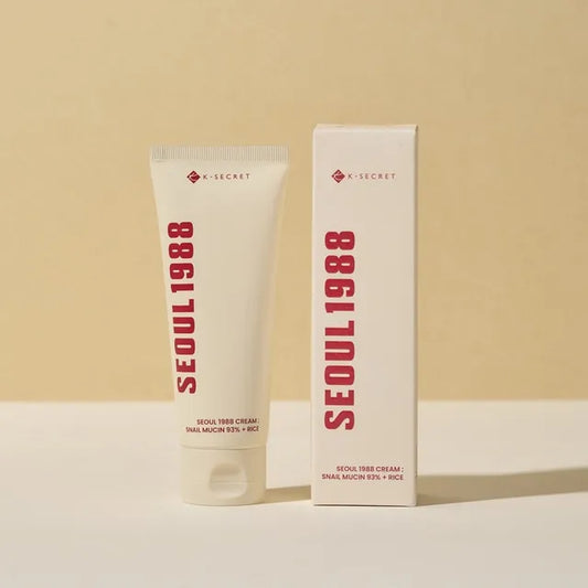 Seoul 1988 cream snail mucin 93% + rice - كريم البشرة بخلاصة الحلزون والارز