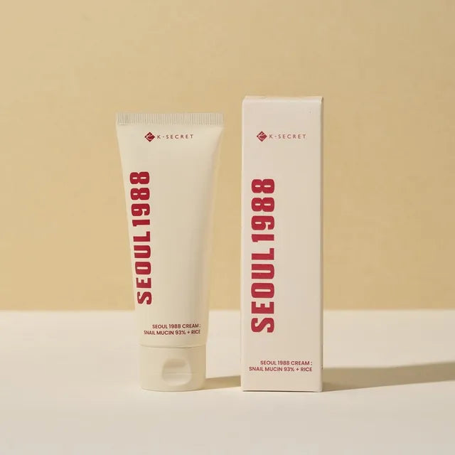 Seoul 1988 cream snail mucin 93% + rice - كريم البشرة بخلاصة الحلزون والارز