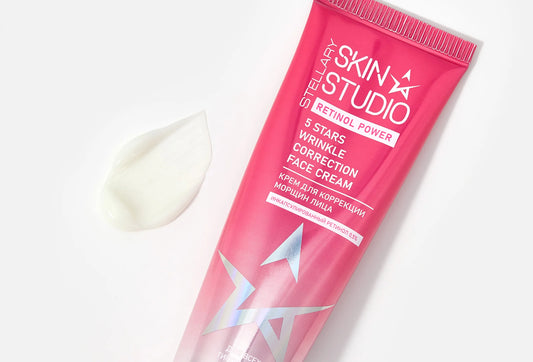 STELLARY Skin Studio RETINOL POWER 5 STARS WRINKLE CORRECTION FACE CREAM 30ml ستيلاري كريم مرطب بعمق يعزز مرونة البشرة ومكافح لعلامات التقدم في السن